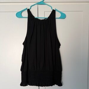 Express Black Gathered Top